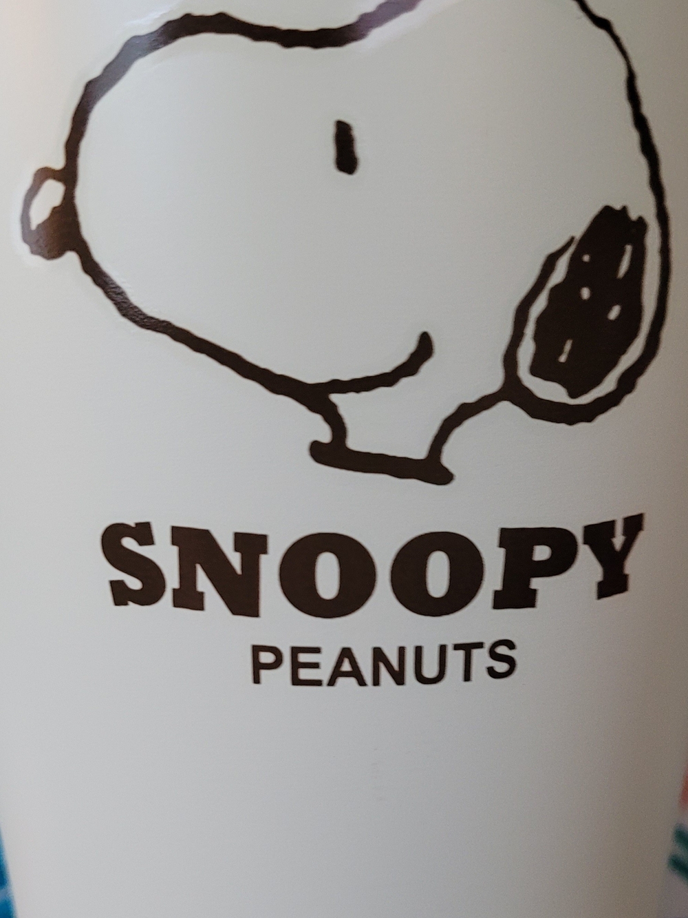 Peanuts Cream Travel Tumbler with Brown Handle - Picture 6 of 8